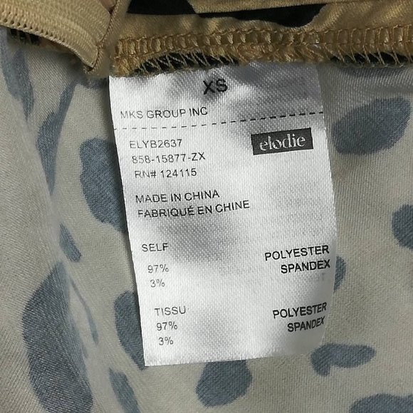 Elodie Womens A Line Skirt Multicolor Cheetah Print Mini Stretch Zip XS New - Picture 8 of 8